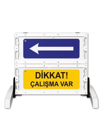 12501 FB R Katlanır Uyarı Levhalı Bariyerler
