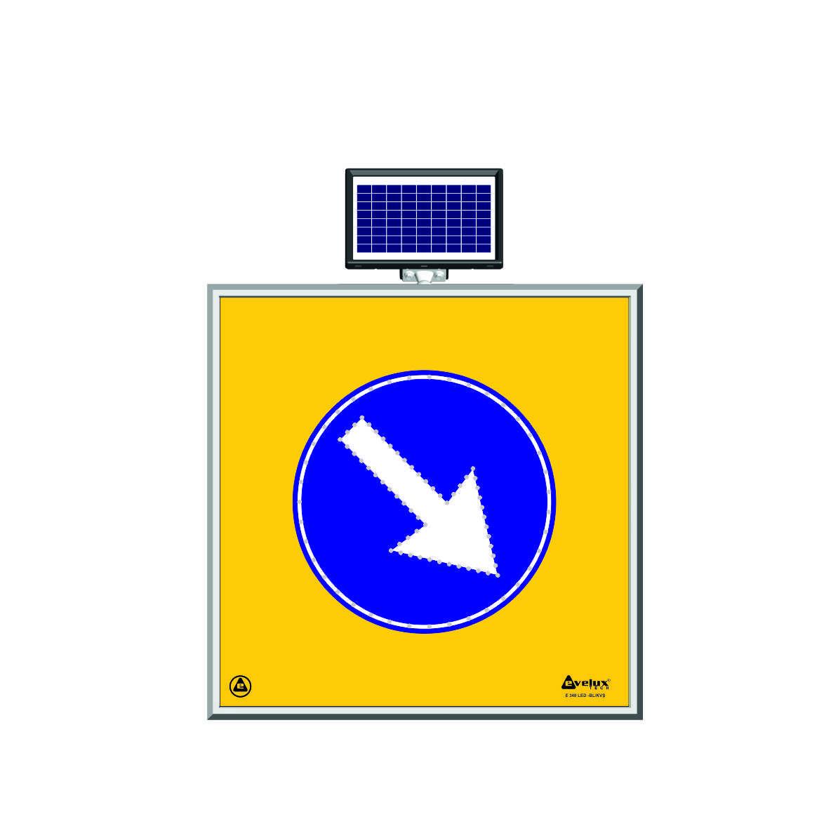 11600 S-LD - Şekil 18 Solar LED'li Yol Bakım Levhası