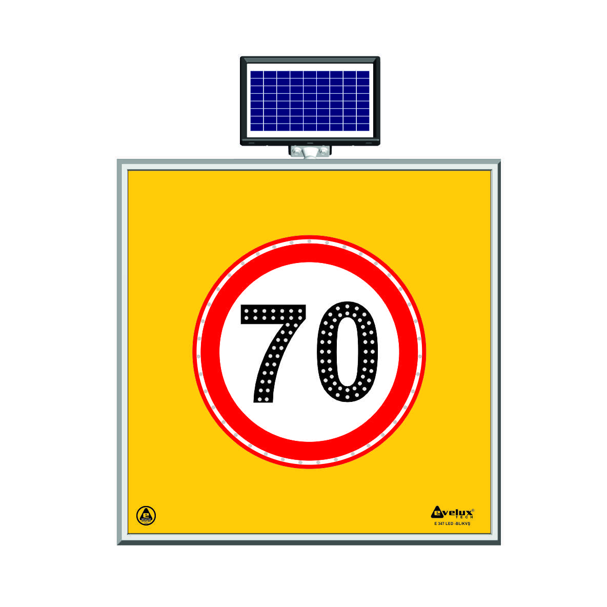 11700 S-LD - Şekil 7 Solar LED'li Yol Bakım Levhası