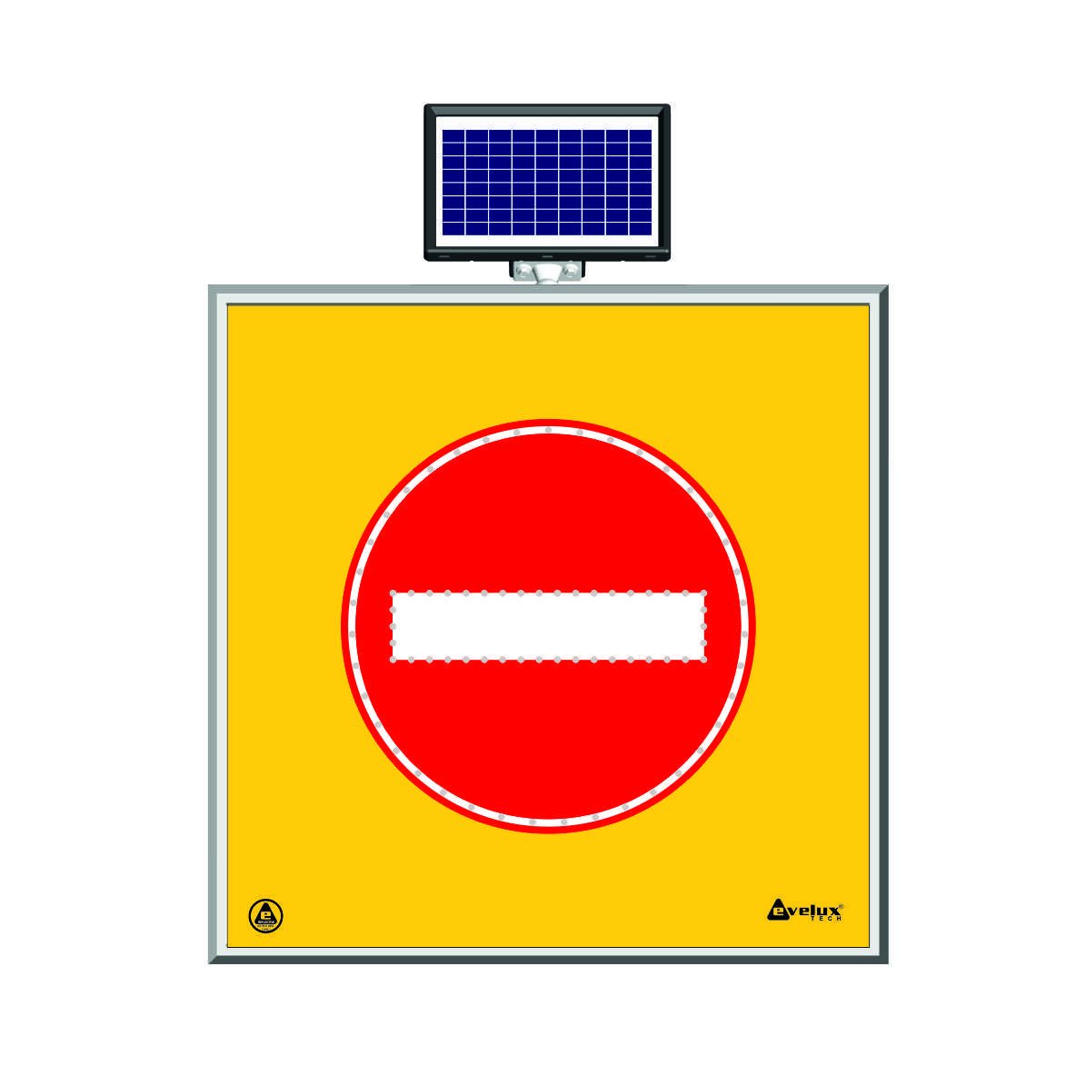 11700 S-LD - Şekil 4 Solar LED'li Yol Bakım Levhası